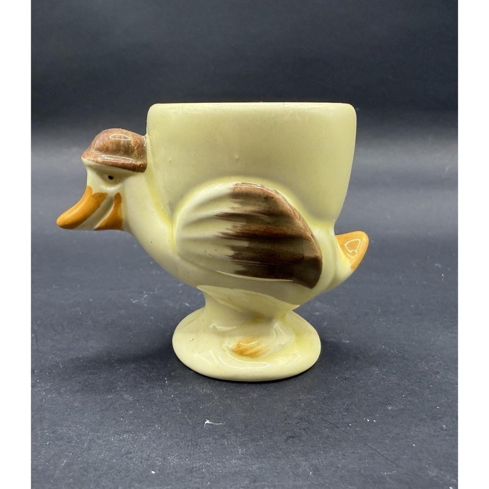 Vintage Duck Egg Cup Made in England Ceramic Figural Bird Holder